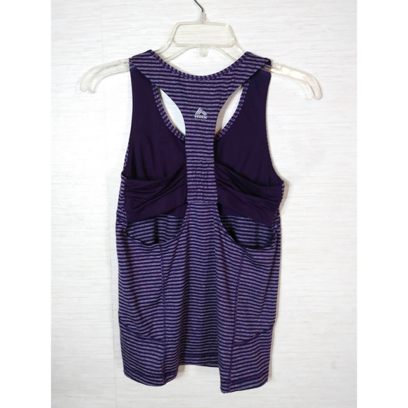RBX striped purple razor back tank top size small - Picture 1 of 4